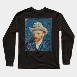 Vincent van Gogh's Self-Portrait with Grey Felt Hat Long Sleeve T-Shirt